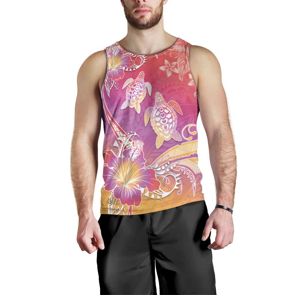 Polynesia Sea Turtle Couple Men Tank Top One Soul One Love LT05 - Polynesian Pride