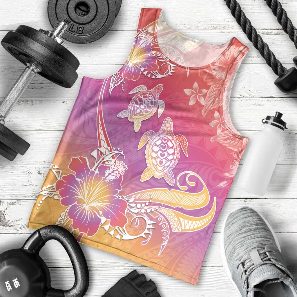 Polynesia Sea Turtle Couple Men Tank Top One Soul One Love LT05 - Polynesian Pride