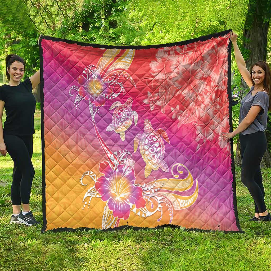 Polynesia Sea Turtle Couple Quilt One Soul One Love LT05 - Polynesian Pride