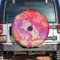 Polynesia Sea Turtle Couple Spare Tire Cover One Soul One Love LT05 Red - Polynesian Pride