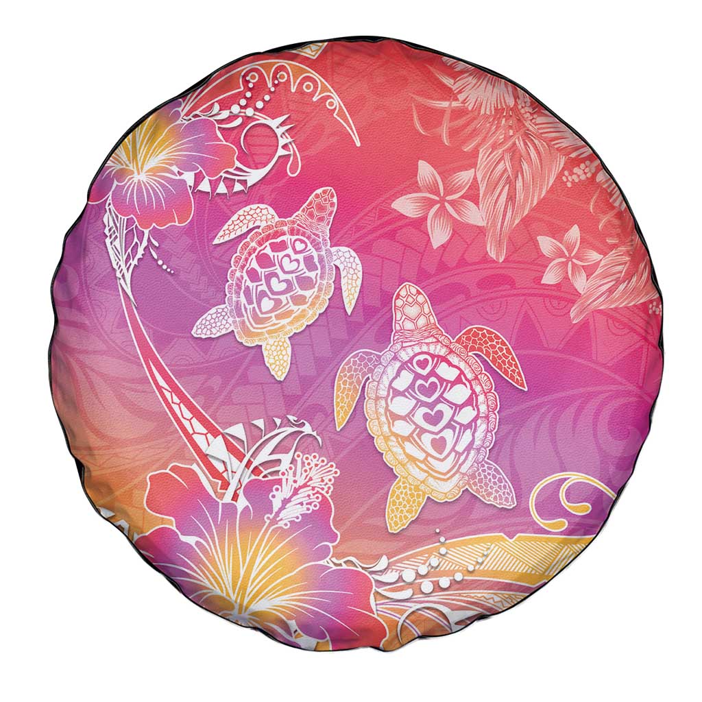 Polynesia Sea Turtle Couple Spare Tire Cover One Soul One Love LT05 - Polynesian Pride