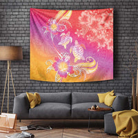 Polynesia Sea Turtle Couple Tapestry One Soul One Love LT05 Red - Polynesian Pride