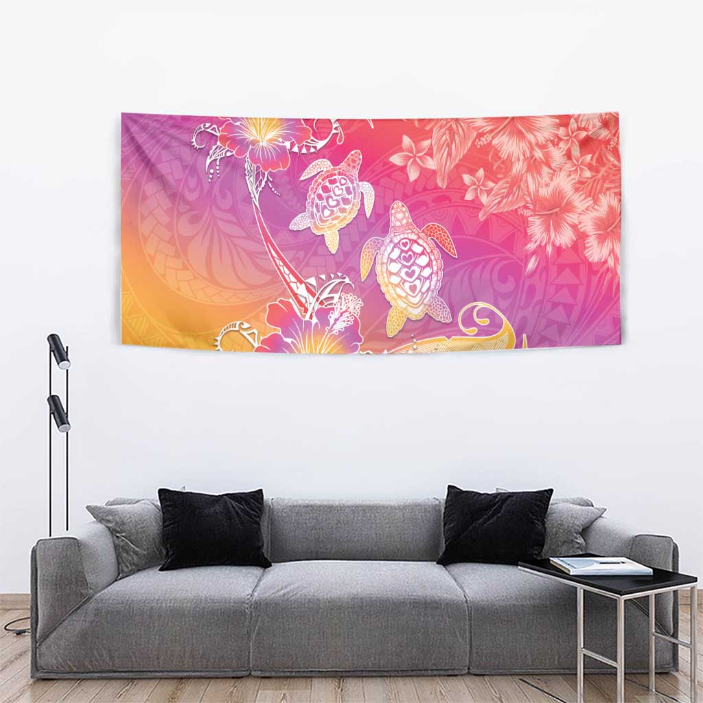 Polynesia Sea Turtle Couple Tapestry One Soul One Love LT05 - Polynesian Pride