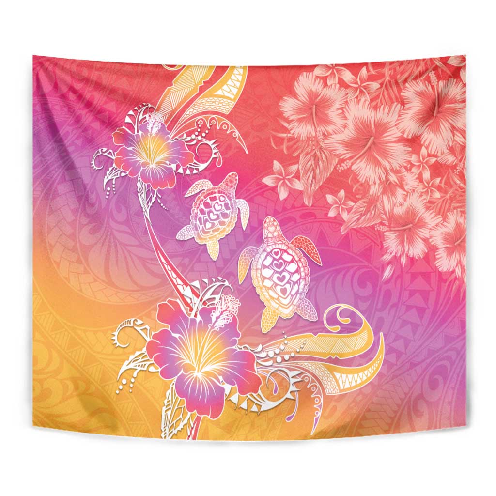 Polynesia Sea Turtle Couple Tapestry One Soul One Love LT05 - Polynesian Pride