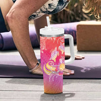 Polynesia Sea Turtle Couple Tumbler With Handle One Soul One Love LT05 - Polynesian Pride
