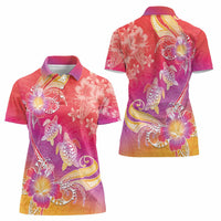 Polynesia Sea Turtle Couple Women Polo Shirt One Soul One Love LT05 - Polynesian Pride