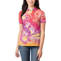 Polynesia Sea Turtle Couple Women Polo Shirt One Soul One Love LT05 - Polynesian Pride