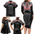 New Zealand Aotearoa Family Matching Long Sleeve Bodycon Dress and Hawaiian Shirt Traditional Kapa Haka