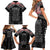 New Zealand Aotearoa Family Matching Short Sleeve Bodycon Dress and Hawaiian Shirt Traditional Kapa Haka