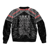 New Zealand Aotearoa Sleeve Zip Bomber Jacket Traditional Kapa Haka LT05 - Polynesian Pride