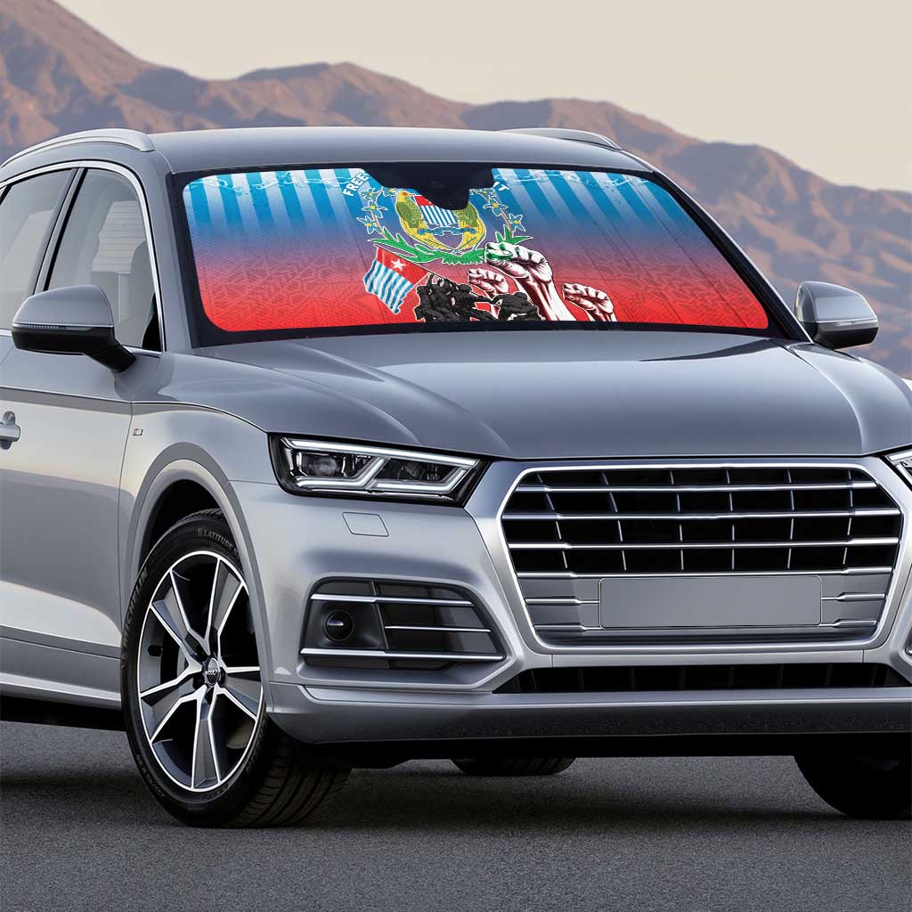 Free West Papua Auto Sun Shade One People One Soul Unique Style LT05 - Polynesian Pride