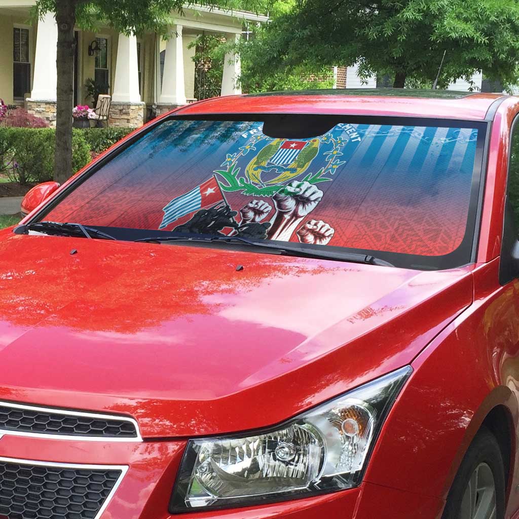 Free West Papua Auto Sun Shade One People One Soul Unique Style LT05 - Polynesian Pride