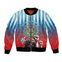 Personalised Free West Papua Bomber Jacket One People One Soul Unique Style LT05 Unisex Blue - Polynesian Pride