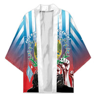 Personalised Free West Papua Kimono One People One Soul Unique Style LT05 Unisex Blue - Polynesian Pride