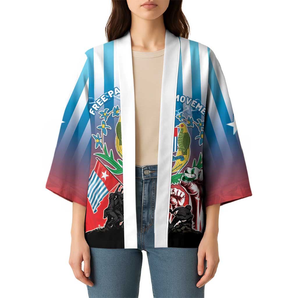 Personalised Free West Papua Kimono One People One Soul Unique Style LT05 - Polynesian Pride