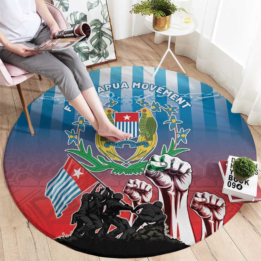 Free West Papua Round Carpet One People One Soul Unique Style LT05 - Polynesian Pride