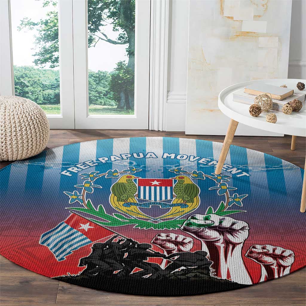Free West Papua Round Carpet One People One Soul Unique Style LT05 - Polynesian Pride