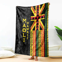 Hawaii Maoli Spirit Blanket Kakau Pattern With Flower Lei LT05 - Polynesian Pride