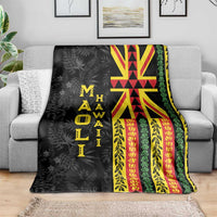 Hawaii Maoli Spirit Blanket Kakau Pattern With Flower Lei LT05 - Polynesian Pride