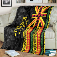Hawaii Maoli Spirit Blanket Kakau Pattern With Flower Lei LT05 - Polynesian Pride