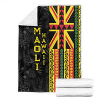 Hawaii Maoli Spirit Blanket Kakau Pattern With Flower Lei LT05 - Polynesian Pride