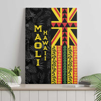 Hawaii Maoli Spirit Canvas Wall Art Kakau Pattern With Flower Lei LT05 - Polynesian Pride