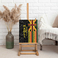 Hawaii Maoli Spirit Canvas Wall Art Kakau Pattern With Flower Lei LT05 - Polynesian Pride