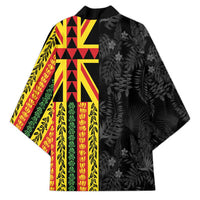 Hawaii Maoli Spirit Kimono Kakau Pattern With Flower Lei LT05 - Polynesian Pride