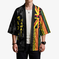 Hawaii Maoli Spirit Kimono Kakau Pattern With Flower Lei LT05 - Polynesian Pride