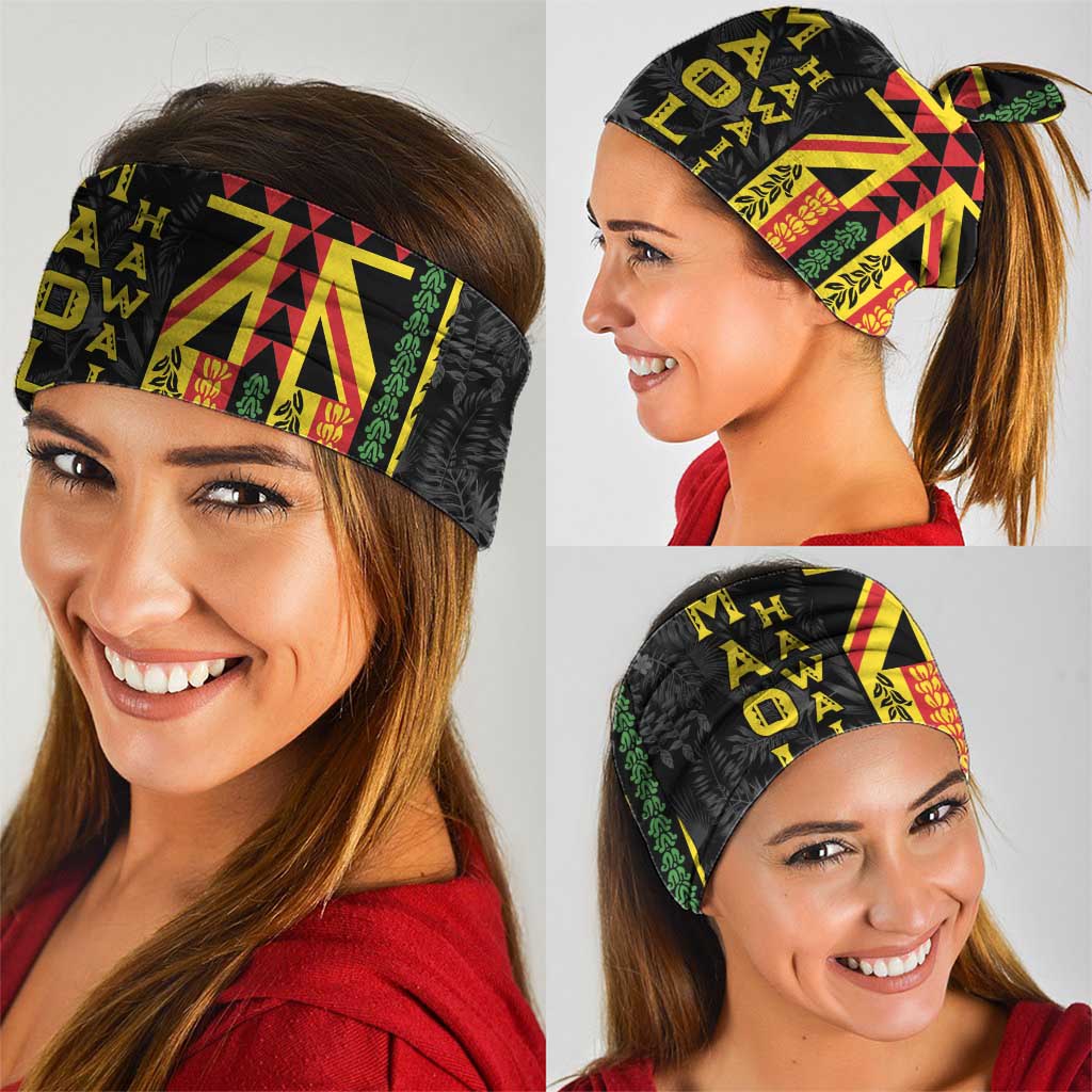 Hawaii Maoli Spirit Neck Gaiter Kakau Pattern With Flower Lei LT05 - Polynesian Pride