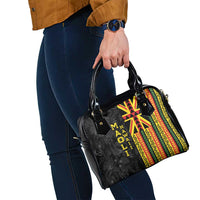 Hawaii Maoli Spirit Shoulder Handbag Kakau Pattern With Flower Lei LT05 - Polynesian Pride