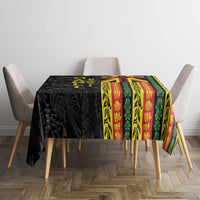 Hawaii Maoli Spirit Tablecloth Kakau Pattern With Flower Lei LT05 - Polynesian Pride