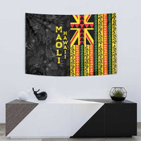 Hawaii Maoli Spirit Tapestry Kakau Pattern With Flower Lei LT05 - Polynesian Pride