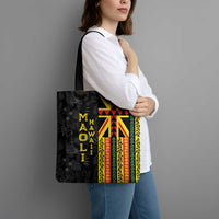 Hawaii Maoli Spirit Tote Bag Kakau Pattern With Flower Lei LT05 - Polynesian Pride