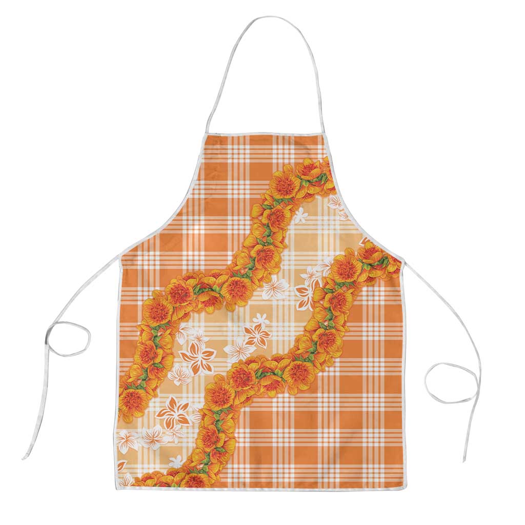 Orange Hawaii Palaka Apron Hawaiian Ilima Lei LT05 Orange - Polynesian Pride