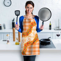 Orange Hawaii Palaka Apron Hawaiian Ilima Lei LT05 - Polynesian Pride