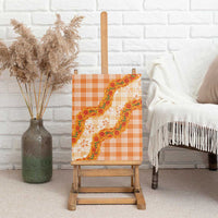 Orange Hawaii Palaka Canvas Wall Art Hawaiian Ilima Lei LT05 - Polynesian Pride