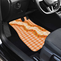 Orange Hawaii Palaka Car Mats Hawaiian Ilima Lei LT05 - Polynesian Pride