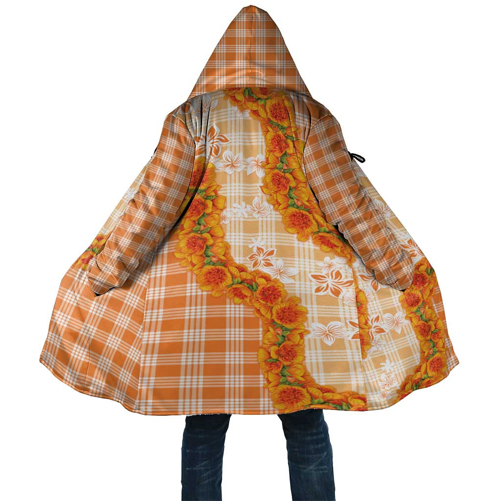 Orange Hawaii Palaka Cloak Hawaiian Ilima Lei LT05 Unisex Orange - Polynesian Pride