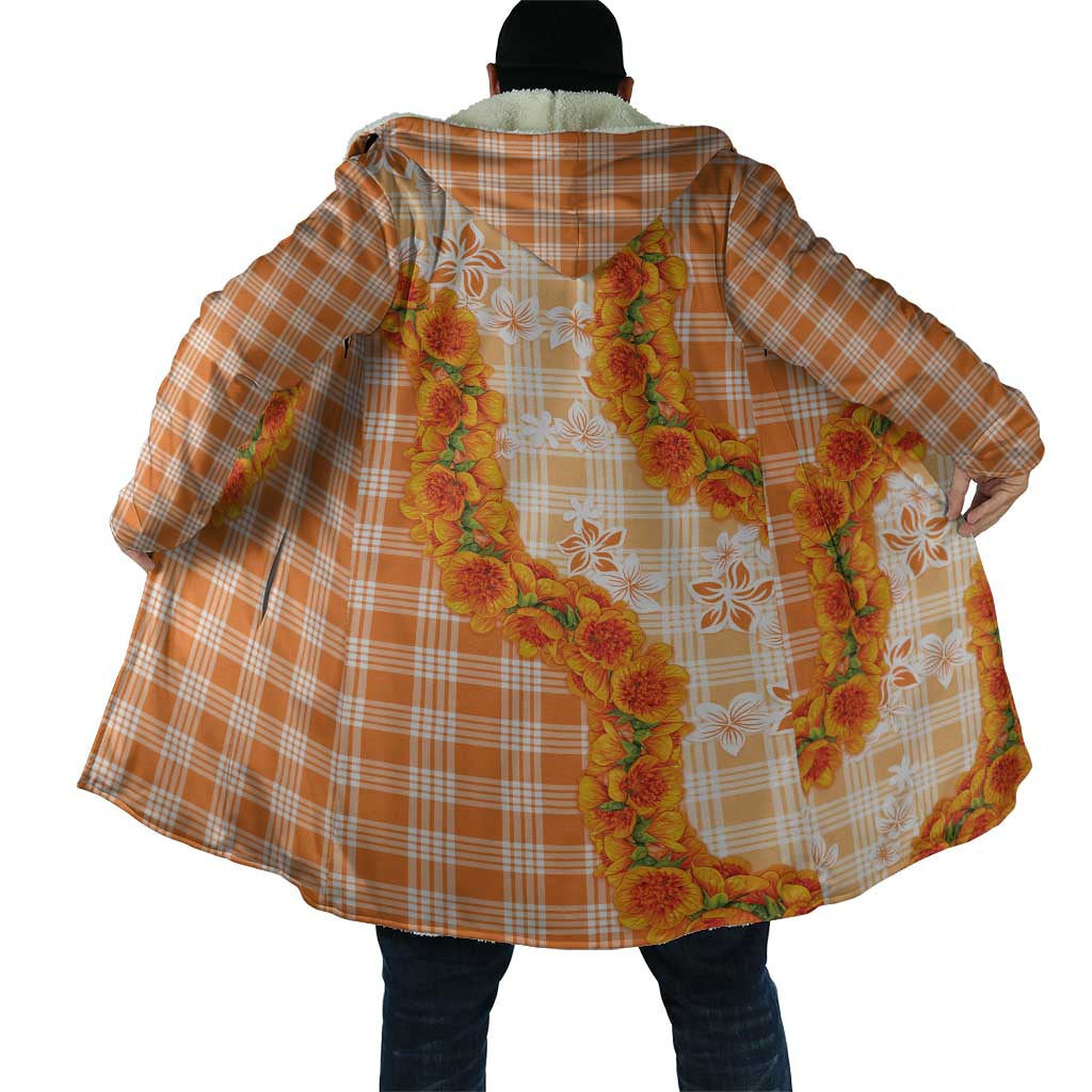 Orange Hawaii Palaka Cloak Hawaiian Ilima Lei LT05 - Polynesian Pride