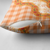 Orange Hawaii Palaka Pillow Cover Hawaiian Ilima Lei LT05 - Polynesian Pride