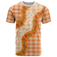 Orange Hawaii Palaka T Shirt Hawaiian Ilima Lei LT05 Orange - Polynesian Pride