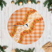 Orange Hawaii Palaka Tree Skirt Hawaiian Ilima Lei