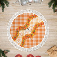 Orange Hawaii Palaka Tree Skirt Hawaiian Ilima Lei