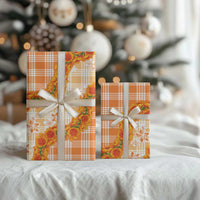 Orange Hawaii Palaka Wrapping Paper Hawaiian Ilima Lei LT05 - Polynesian Pride