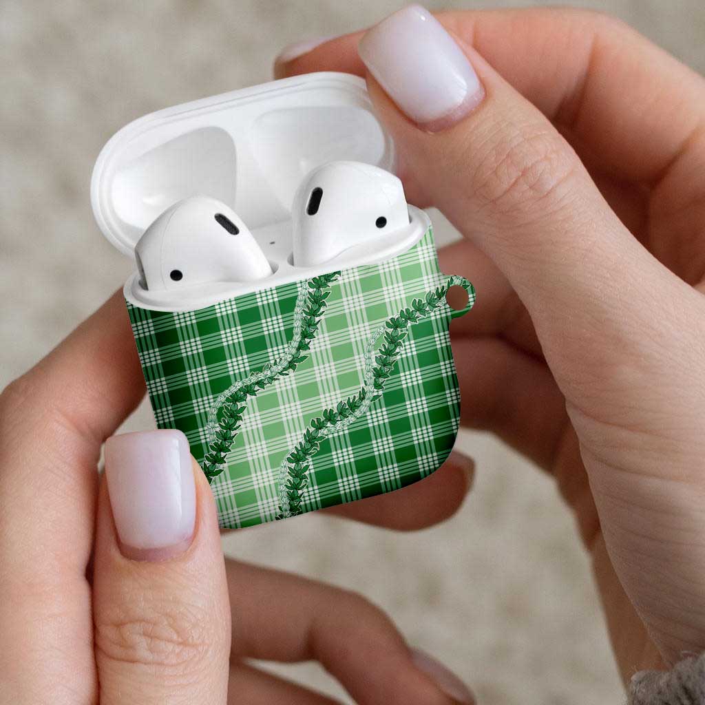Green Hawaii Palaka AirPods Case Hawaiian Pikake Lei LT05 - Polynesian Pride