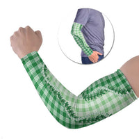 Green Hawaii Palaka Arm Sleeves Hawaiian Pikake Lei LT05 Set of 2 Green - Polynesian Pride