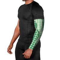Green Hawaii Palaka Arm Sleeves Hawaiian Pikake Lei LT05 - Polynesian Pride