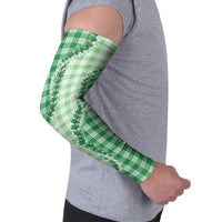 Green Hawaii Palaka Arm Sleeves Hawaiian Pikake Lei LT05 - Polynesian Pride