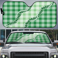 Green Hawaii Palaka Auto Sun Shade Hawaiian Pikake Lei LT05 Green - Polynesian Pride